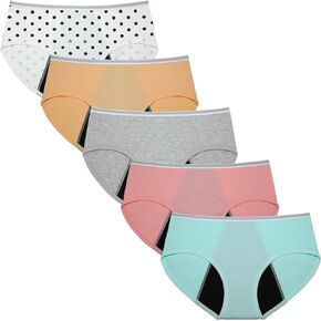 Teen Girls Period Underwear Heavy Flow High Absorbency Panties Menstrual Leakproof Protective Cotton Soft Briefs in Saudi Arabia