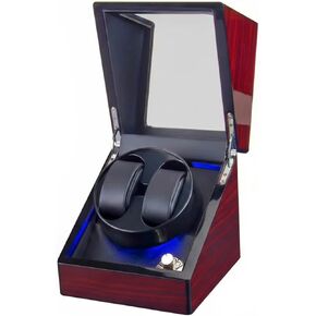 High End Wooden Double Watch Winder，5-Speed Adjustable Dual Watch Winders for Automatic Watches,USB Power Interface, Super Quiet Watch Winder with Full-Tooth Motor,Luxury Watch Winders in Kuwait