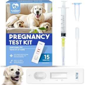 Dog Pregnancy Test, Dog Pregnancy Test Kit at Home, 15 min-Fast and Accurate Detection for Dogs & Cats, Painless, high Accuracy Rate up to 99%, 4Pcs/Kit in Kuwait