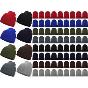 Handepo 72 Pack Winter Beanie Hats Bulk Knit Skull Caps Gift Unisex for Women Men Homeless Charity Donation Multi Colors in Kuwait