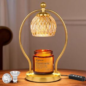 Candle Warmer Lamp with Timer Dimmable, Wax Melt Warmer for Jar Candles with 2 Bulbs, House Warming Gifts New Home Decor, Birthday Gifts for Women Mom in Saudi Arabia