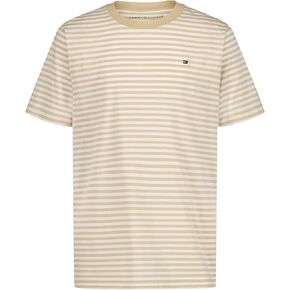 Tommy Hilfiger Boys' Short Sleeve Striped Crew Neck T-Shirt, Soft, Comfortable, Relaxed Fit in Kuwait