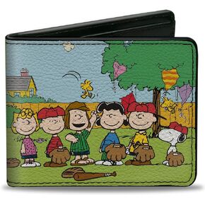 Buckle-Down Peanuts Wallet, Bifold, Peanuts Gang Backyard Baseball Group Pose, Vegan Leather in Saudi Arabia