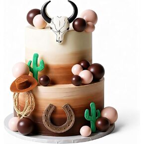 26 Pcs Cowgirl Cake Decorations Cowgirl Cake Topper Disco Decorations Hat Topper Western Cowboy Birthday Baby Shower for Western Theme Party Supplies(Pink,Cute) in Kuwait