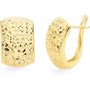14k REAL Yellow Gold Half Huggie Clip Earrings in Saudi Arabia