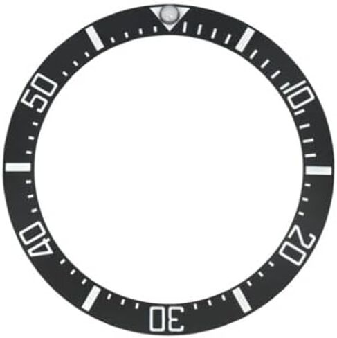 Ewatchparts إطار بديل من السيراميك الأسود المنقوش متوافق مع الساعة 38 مم × 30.60 مم in Kuwait