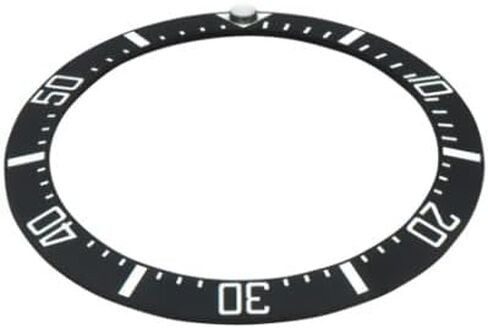 Ewatchparts إطار بديل من السيراميك الأسود المنقوش متوافق مع الساعة 38 مم × 30.60 مم in Kuwait