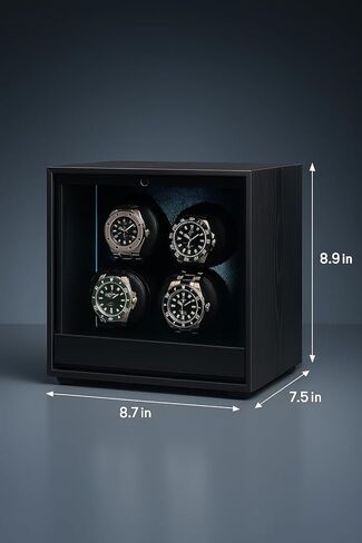 Automatic Watch Winder with 4 Quiet Running Motor,Storage Case for Man/Woman's Watches in Saudi Arabia