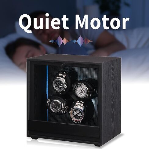 Automatic Watch Winder with 4 Quiet Running Motor,Storage Case for Man/Woman's Watches in Saudi Arabia