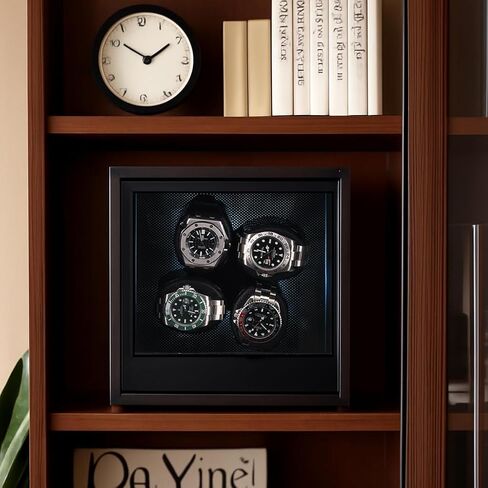 Automatic Watch Winder with 4 Quiet Running Motor,Storage Case for Man/Woman's Watches in Saudi Arabia