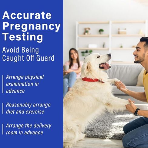 Dog Pregnancy Test, Dog Pregnancy Test Kit at Home, 15 min-Fast and Accurate Detection for Dogs & Cats, Painless, high Accuracy Rate up to 99%, 4Pcs/Kit in Kuwait