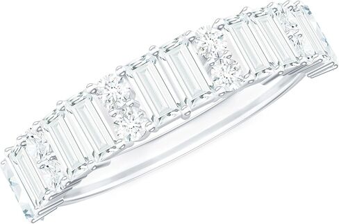 Certified Moissanite Baguette Eternity Band, D-Vs1 Quality, Moissanite Anniversary Ring - With Jewelry Box in Saudi Arabia