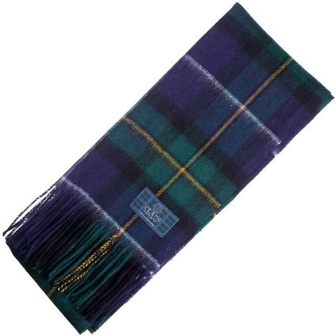 Stewart Muted Blue Tartan Scarf - Scottish Wool Clan Scarves in Saudi Arabia