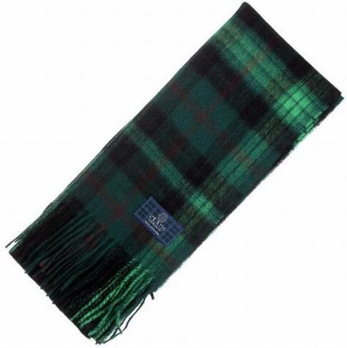 Stewart Muted Blue Tartan Scarf - Scottish Wool Clan Scarves in Saudi Arabia