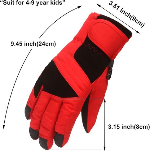 Ski Snowboard Gloves Kids Windproof Snow Winter Glove Boys Girls Warm Snowboard Gloves for Outdoor Activities in Saudi Arabia