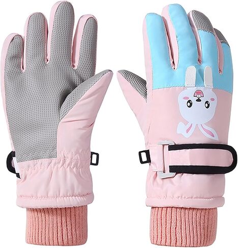 Ski Gloves for Kids Waterproof Snow Winter Mittens Boys Girls Warm Snowboard Sport Mittens for Outdoor Activities in Saudi Arabia