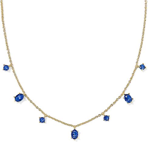عقد نسائي من Kendra Scott Cailin Delicate Strand ذهبي وأزرق وكريستال مقاس واحد، in Kuwait
