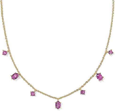 قلادة Kendra Scott للسيدات من Cailin Delicate Strand باللون الذهبي والأرجواني والكريستال مقاس واحد، in Kuwait