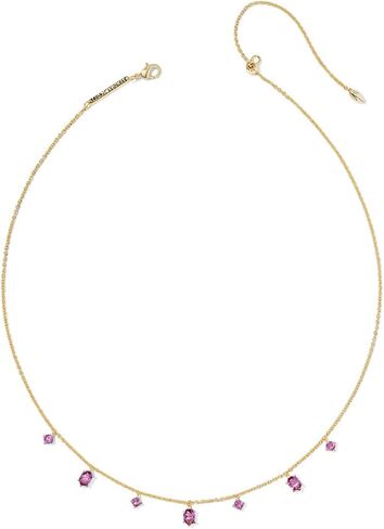 قلادة Kendra Scott للسيدات من Cailin Delicate Strand باللون الذهبي والأرجواني والكريستال مقاس واحد، in Kuwait