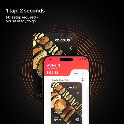 Crypto Card Single Pack - Easiest Secure Crypto Card Wallet - Cold Bitcoin Storage (Black) in Saudi Arabia