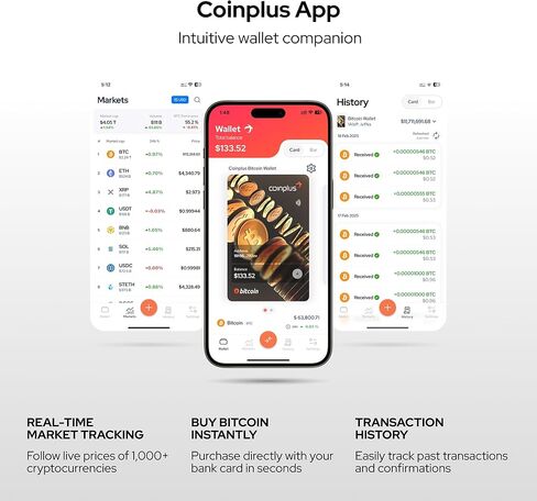 Crypto Card Single Pack - Easiest Secure Crypto Card Wallet - Cold Bitcoin Storage (Black) in Saudi Arabia