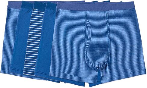 MeMoi 5 Pair Boys Out of The Blue Cotton-Rich Tag-Free Knit Boxer Briefs in Saudi Arabia