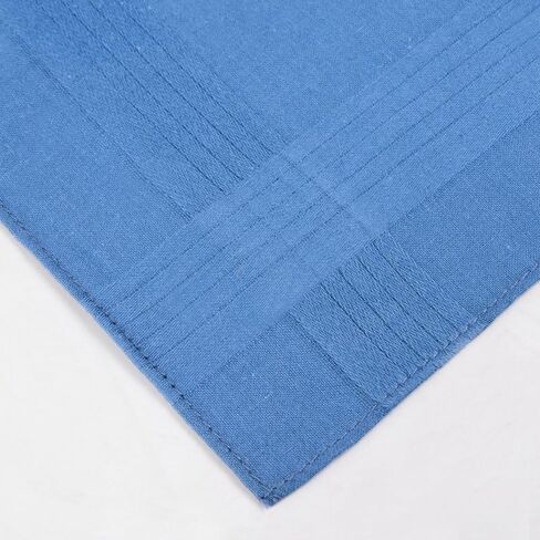 12PCS Blue Men’s Handkerchief 15.7x15.7 Inch Classic Pocket Square Handkerchiefs Set in Saudi Arabia