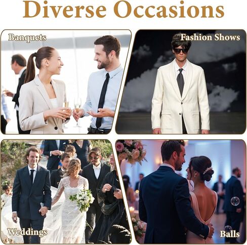 3 Pcs Tie Chain For Men Tie Tacks For Men Ties Clips For Mens Unique Suit Chain For Men's Gold Silver Black Fashion Necktie Clips Chains Mens Accessories With Ring Clasps For Neckties Vests Trousers in Saudi Arabia