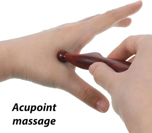 قلم تدليك خشبي بنقاط الوخز، أداة تدليك نقاط الوخز للقدم مع مقبض مريح، أداة عصا الضغط الإبري الخشبية التقليدية للجسم واليد والقدم in Kuwait