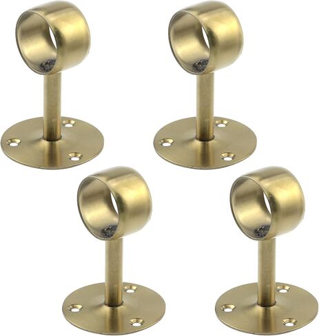 Antrader Curtain Rod Ceiling-Mount Bracket 1 1/2 Inch,4Pcs Ceiling Mount Curtain Rod Brackets Rod End Supports Socket Stainless Steel Curtain Rod Bracket in Kuwait