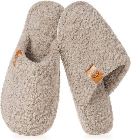 Dokela Men's Cozy Slippers Warm Fuzzy Slip On House Slippers for Men Indoor Memory Foam Anti-slip Shoes Lightweight Winter House Bedroom Shoes in Saudi Arabia
