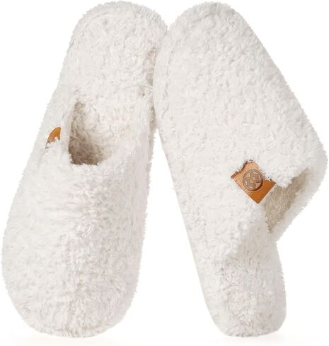 Dokela Men's Cozy Slippers Warm Fuzzy Slip On House Slippers for Men Indoor Memory Foam Anti-slip Shoes Lightweight Winter House Bedroom Shoes in Saudi Arabia
