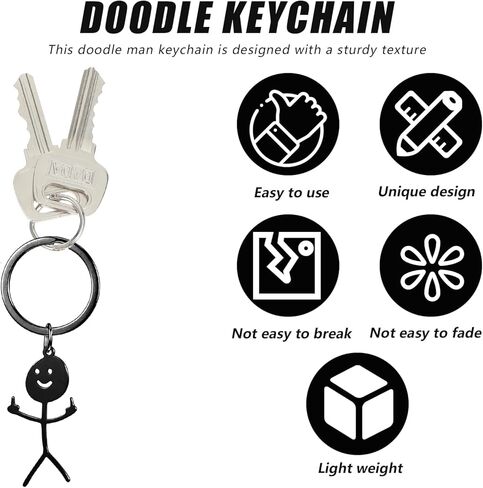 2 Pcs Middle Finger Gifts Funny Keychain Mens Personalized Cool Keychains, Stainless Steel Middle Finger Key Chains Friendship Gifts for Men Women Prank Joke Couples Friends Christmas in Saudi Arabia