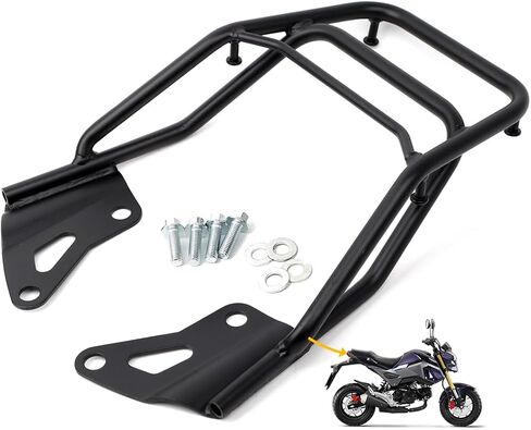 Motorcycle Black Rear Luggage Rack Iron Luggage Storage Rack Carrier Compatible with 2016-2020 Honda Grom MSX125 in Saudi Arabia