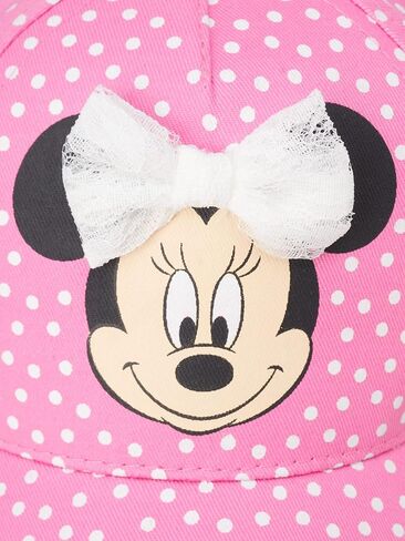 Disney Girls' Minnie Mouse Baseball Cap - 3D Bow Curved Brim Strap Back Hat (4-7), Size 4-7 Years, Minnie Mouse All Polka Dot in Saudi Arabia