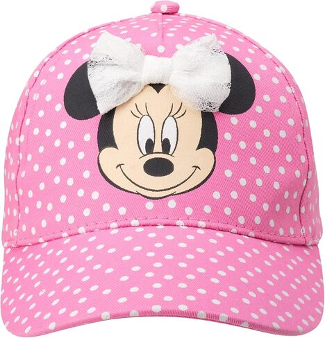 Disney Girls' Minnie Mouse Baseball Cap - 3D Bow Curved Brim Strap Back Hat (4-7), Size 4-7 Years, Minnie Mouse All Polka Dot in Saudi Arabia