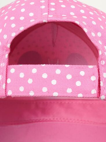 Disney Girls' Minnie Mouse Baseball Cap - 3D Bow Curved Brim Strap Back Hat (4-7), Size 4-7 Years, Minnie Mouse All Polka Dot in Saudi Arabia