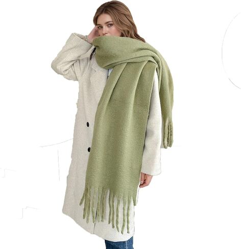 Women's Winter Scarfs, Mohair Vintage Scarf for Women and Men, Large Chunky Scarf Cashmere Feel Blanket Wrap in Saudi Arabia