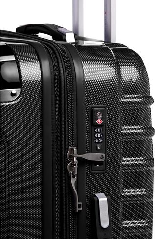 Gabbiano Vintage 3-Piece Luggage PC Hard Shell Set – Expandable Polycarbonate Luggage Set with Spinner Wheels, TSA Lock, Hardside Vintage Luggage Sets (Green, 3-Piece set) in Saudi Arabia