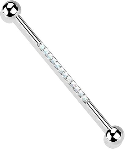 Titanium Industrial Barbell with CNC Lined Opal on Bar in Saudi Arabia