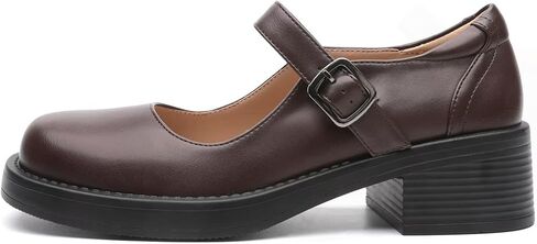 Mary Jane Heels for Women, Gothic Square Toe Ankle Strap Oxford Shoes for Women in Saudi Arabia