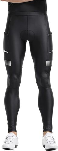 Wixen Men’s Thermal Cycling Tights – Winter Fleece Lined Bike Pants, Cold Weather Cycling Leggings with Pockets in Saudi Arabia