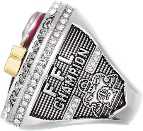 2025 Fantasy Football Championship Ring Red مع جائزة Box League Champion Trophy Rings Premium لـ Winne in Kuwait