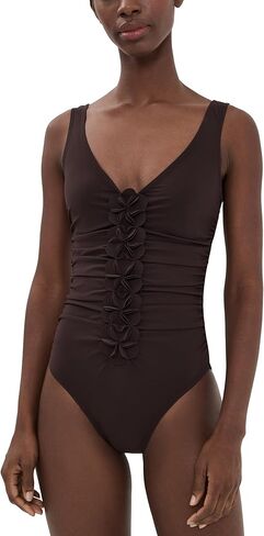 Karla Colletto Women's Tess V Neck Silent Underwire Tank One Piece in Saudi Arabia
