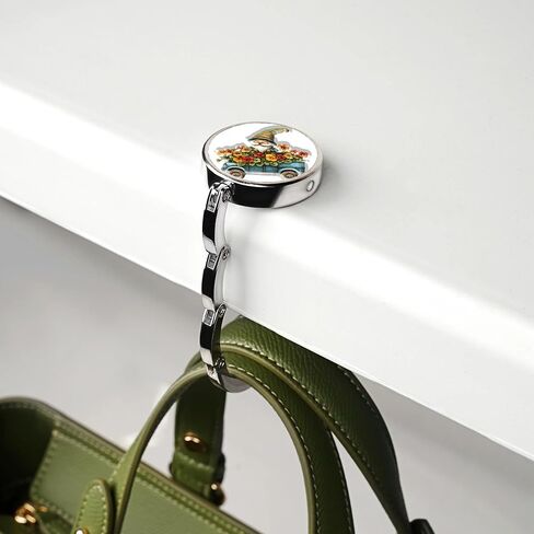 Foldable Purse Hook for Table, Purse Hanger for Table, Purse Holder, Foldable Purse Hook Womens Bag, Women's Bag Hanger Holder, Pretty Pattern Christmas Dwarf, 1pcs in Saudi Arabia