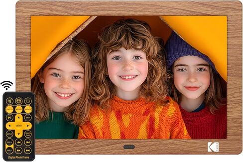 إطار صورة رقمي KODAK مقاس 8 بوصة، تدوير تلقائي، تشغيل/إيقاف تلقائي قابل للبرمجة وسهل التشغيل، بدون WiFi، إطار صور رقمي بشاشة 1280 * 800 IPS HD مع جهاز تحكم عن بعد، in Kuwait