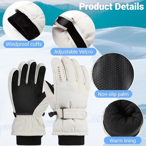 Kids Winter Thermal-Warm Windproof Ski-Gloves Outdoor Snowboarding Gloves for 6-12 T in Saudi Arabia