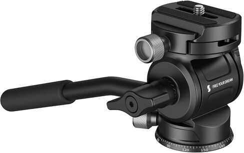 SmallRig CH3 Video Head, Tripod Fluid Head Pan Tilt Head with Quick Release Plate for Arca Swiss, Support 360° Swivel and 90° / -70° Tilt, Max Load 3kg / 6.6lb for Cameras, DSLR- 4936 in Saudi Arabia
