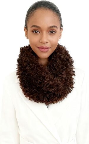 Lina & Lily Shaggy Faux Poodle Fur Women's Fall Winter Infinity Scarf Neck Warmer in Saudi Arabia
