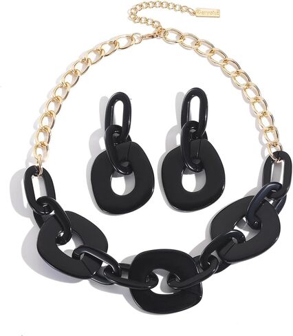 Chunky Statement Necklace for Women Acrylic Collar Necklaces with Daily Wear in Kuwait